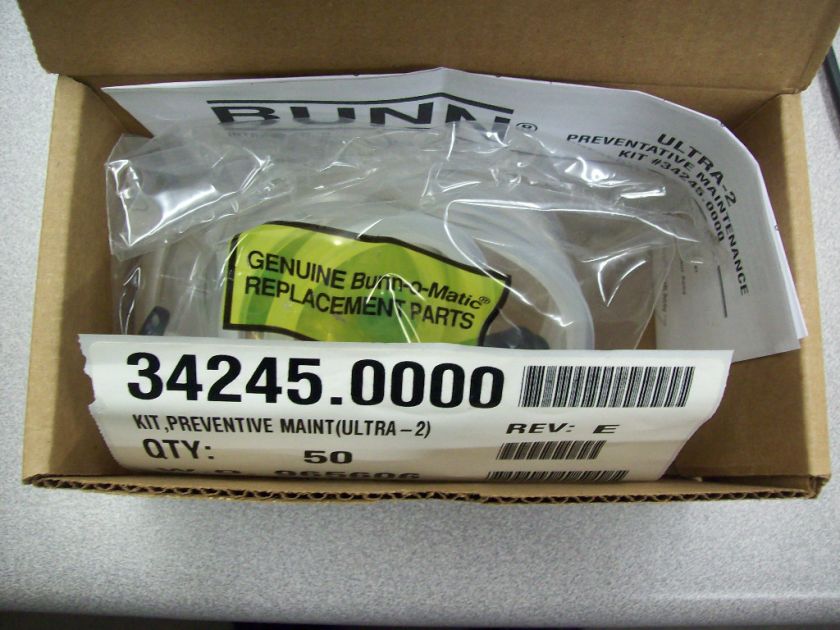 Bunn Ultra 2 Preventive Maintenance Kit #34245.0000  