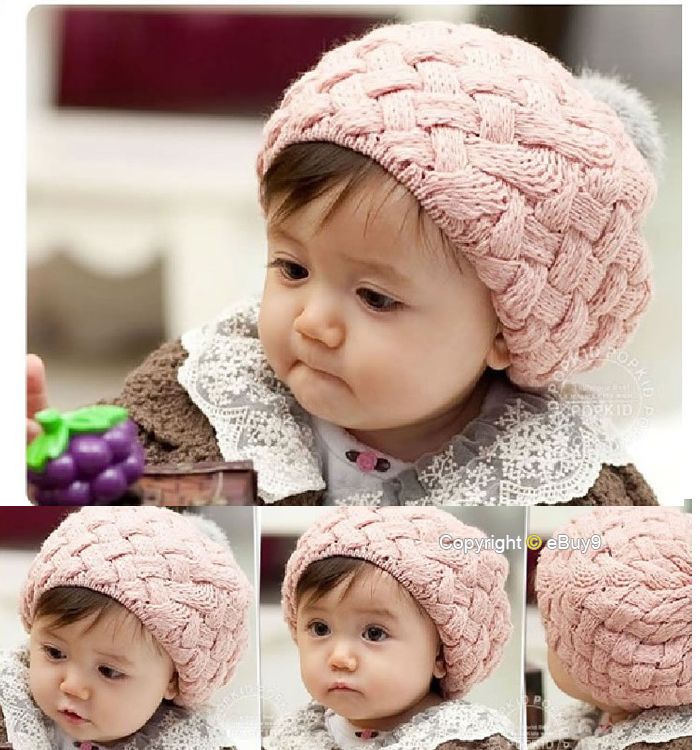 Toddler Cute Winter Knit Crochet Beanie Hat For Baby Kids etb8  