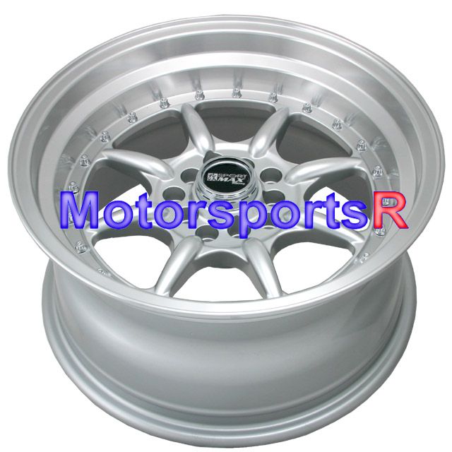 16 16x8 XXR 002 Silver Rims Wheels Stance 5x100 5x114.3 5x4.5 Deep 