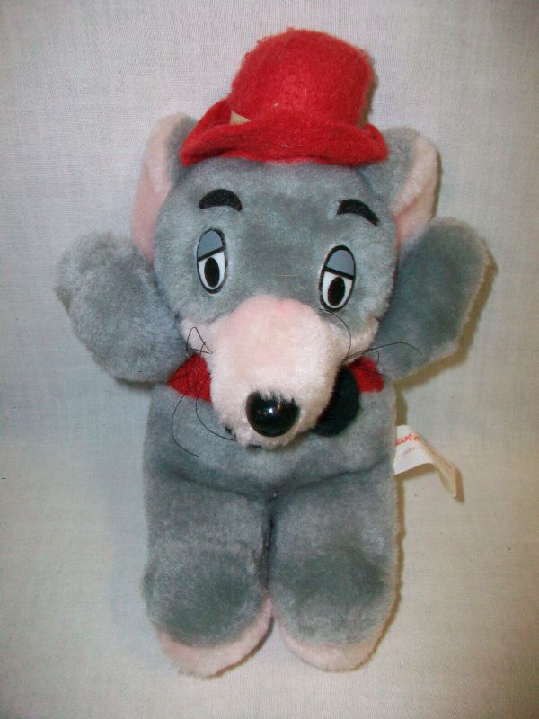 1992 Chuck E. Cheese Plush Mouse Toy Animal 8  