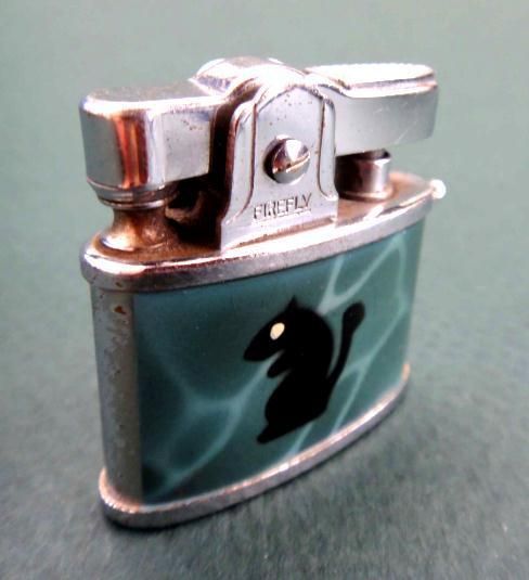 vintage FIREFLY LIGHTER w/SQUIRREL miniature tobacco cigarette 