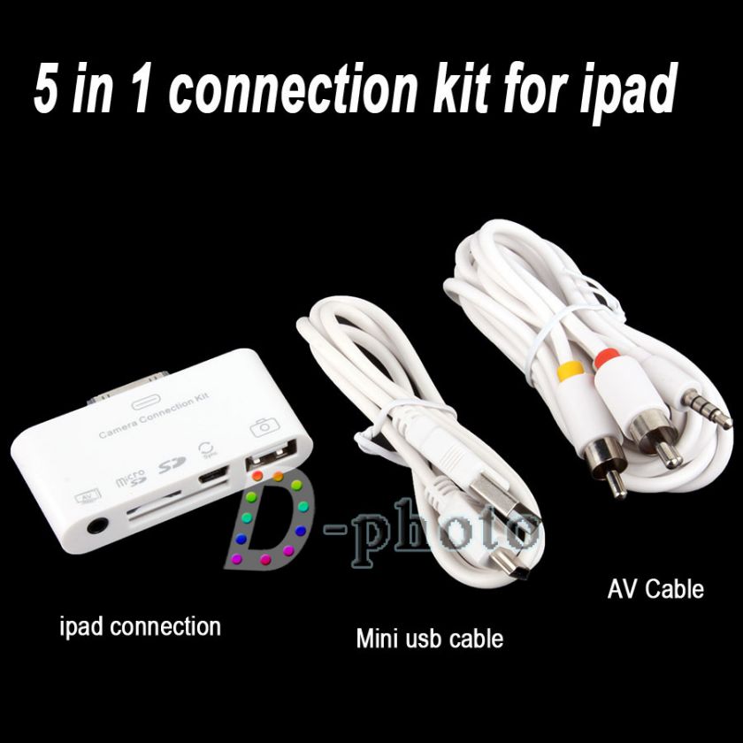   Connection Kit USB AV Video Cable Accessories For iPad 1 2 EA511