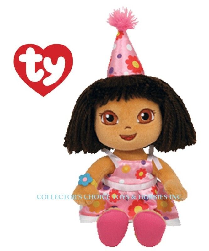 TY BEANIE BABIES 8 DORA THE EXPLORER HAPPY BIRTHDAY  