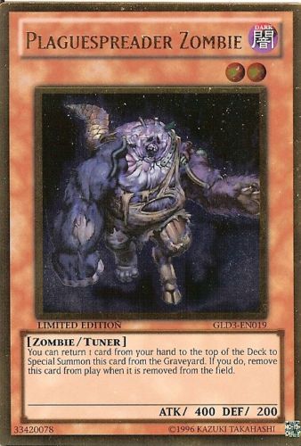 YU GI OH GOLD ULTRA PLAGUESPREADER ZOMBIE   GLD3 EN019  