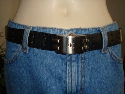 CALVIN KLEIN BLACK LEATHER BELT