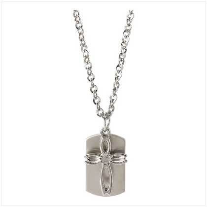 Modern Christian CROSS Dog Tag Pendant Chain Necklace  