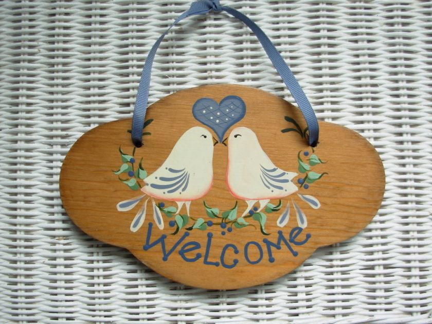 Charming Welcome Sign ~ Hand Painted ~ Tole Painting  