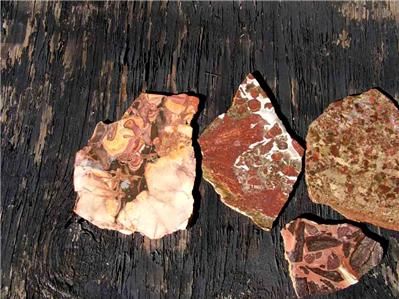 Lot of 5 Old Stock SLABS For Cabochons Agate, Sandstone  