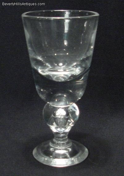 Steuben Crystal Wine Goblet Tear Drop Stem  