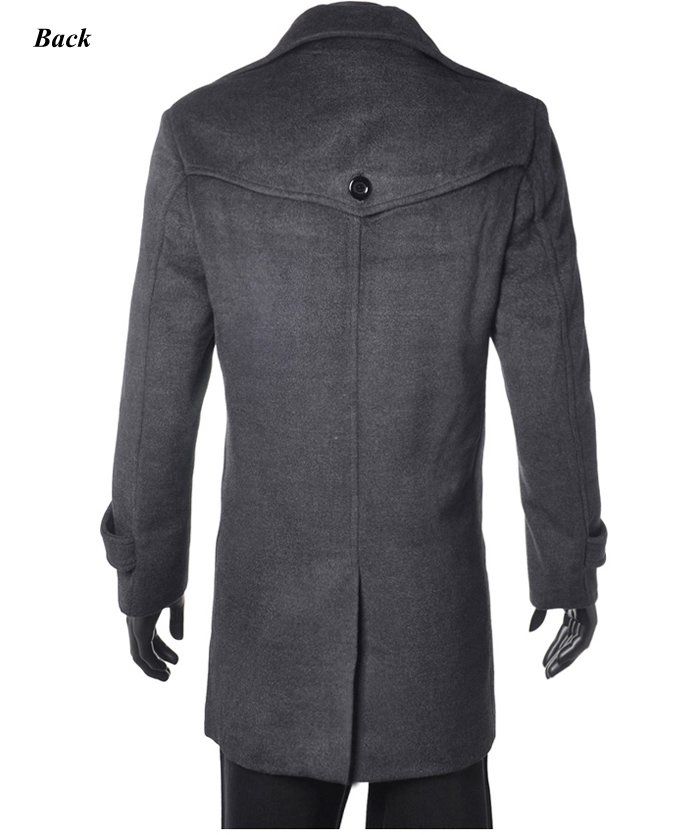   Coat Winter Trench Coat Outear Overcoat Long Jacket Black Gray  