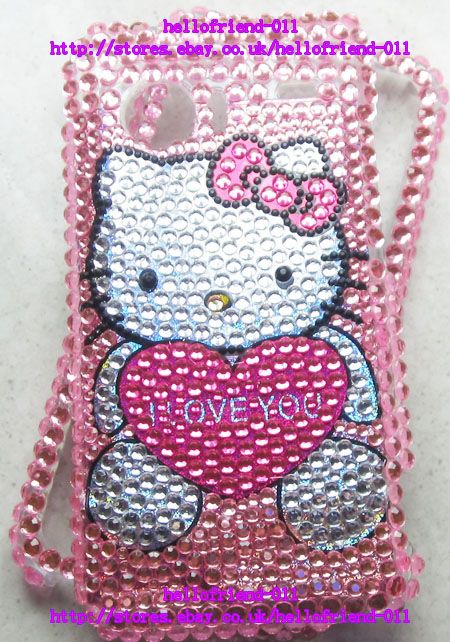 Hello kitty Bling Case Cover For HTC Droid Incredible 6300 #2  