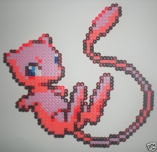 MEW POKEMON BEAD SPRITE NINTENDO GAME PERLER ART  