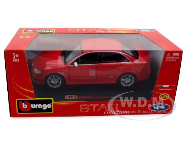 AUDI RS4 RED 124 DIECAST MODEL CAR  