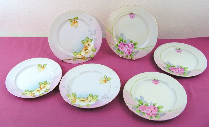 Hand Painted Nagoya Nippon Plates N & Co Japan (G)  