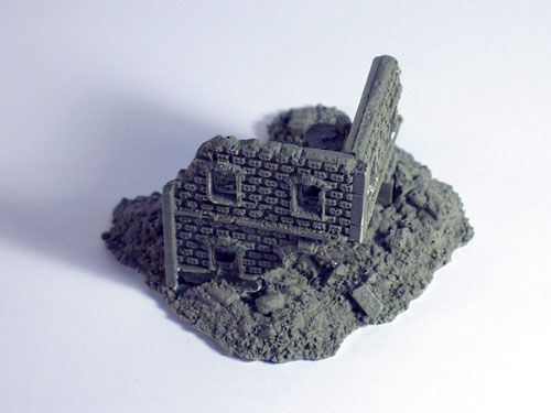 144 Unpainted Wargame Accessories   Stone building  