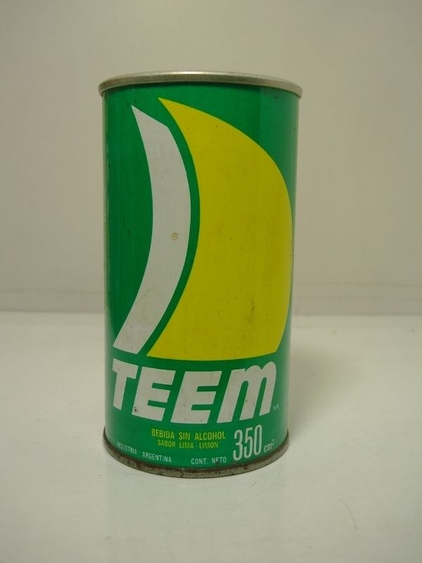 OLD SHEET CAN TEEM SODA LEMON LIME 350 ML ARGENTINA  