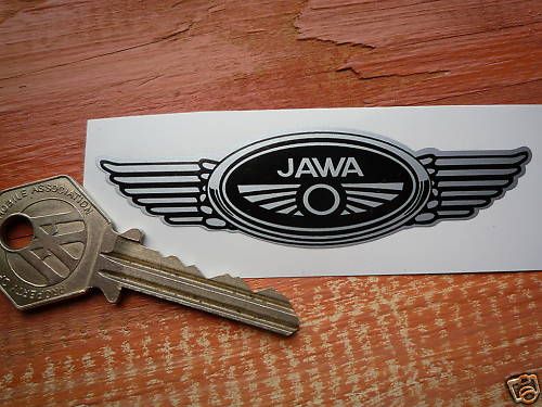 JAWA winged helmet sticker Czech motorcycle Speedway  