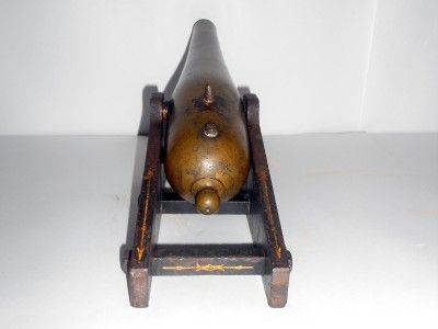 Antique Vintage Bronze Iron Signal Salute Cannon 19th Century Fire 