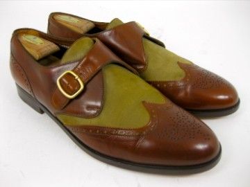 Bruno Magli RICHARD Brown Spectator Monk Strap Loafers Dress Shoes 14 