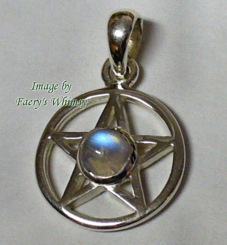   PENTAGRAM PENDANT   Sterling Silver   Wicca   Mood Piece   NEW  