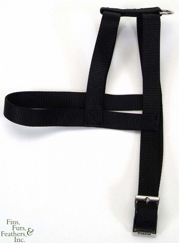 Coastal Pet Nylon Web Dog Harness (Black, 24 Inch Girt  