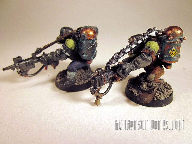   Warhammer 40K Ork Lootas & Burna Boyz Squad   5 painted boyz  