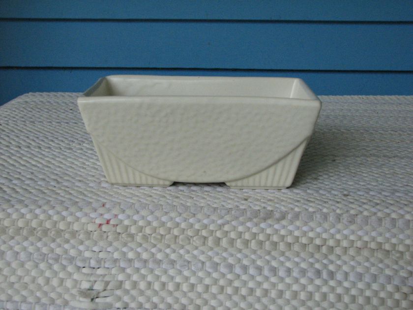 Matte White Rectangular Planter Unknown Maker  