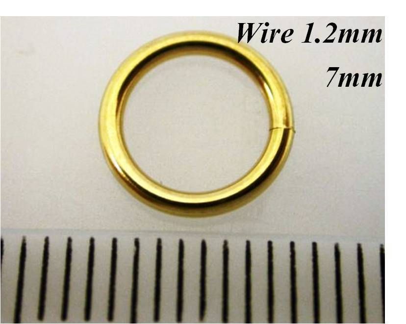 25pcs X 14k Gold Filled Jump Rings 1.2mm Gauge x7mm ID (951777)  
