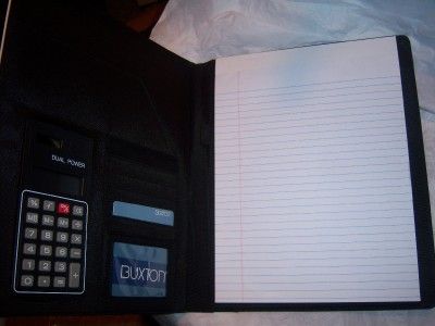 Buxton 9 X 12 Writing Portfolio Calculator Pad,Black  