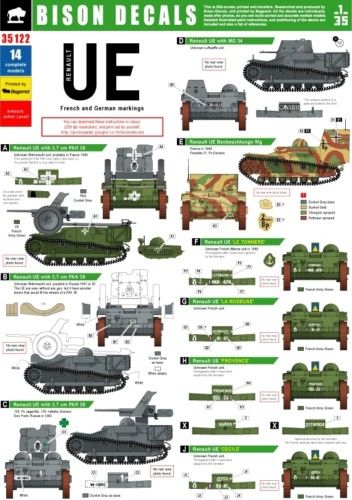 Bison Decals 1/35 Renault UE #35122  