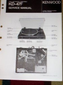 Kenwood Service/Repair Manual~KD 47F Turntable  