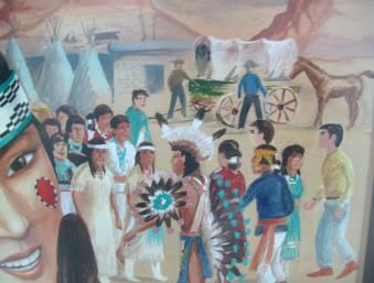 Raymond Naha Zuni Celebration Painting 27 ½” x 21”  