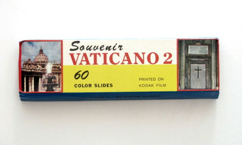 ITALY VATICAN 60 PCS SET OLD COLOR SLIDES KODAK FILM *  