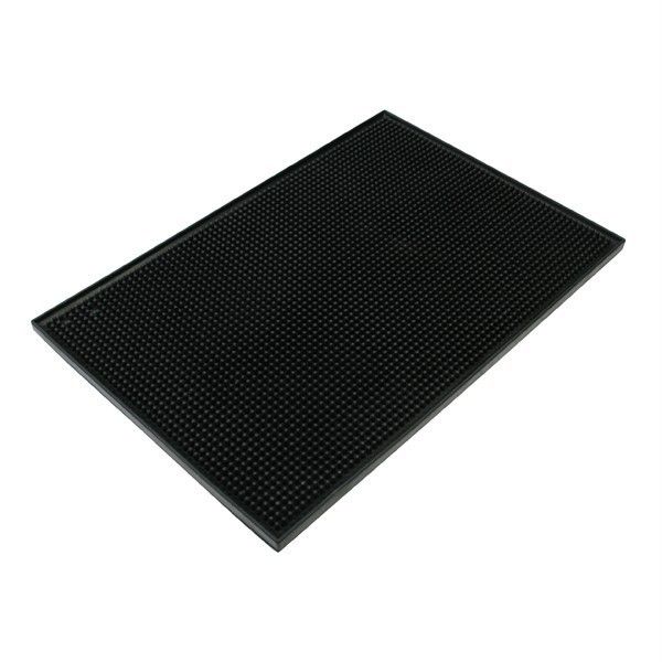 New Large 18x12 Rubber Bar Service Spill Mat, Black  