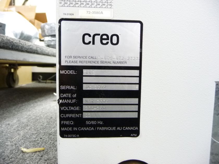 CREO SCITEX TRENDSETTER 3244+ AL CTP PLATESETTER PARTS  