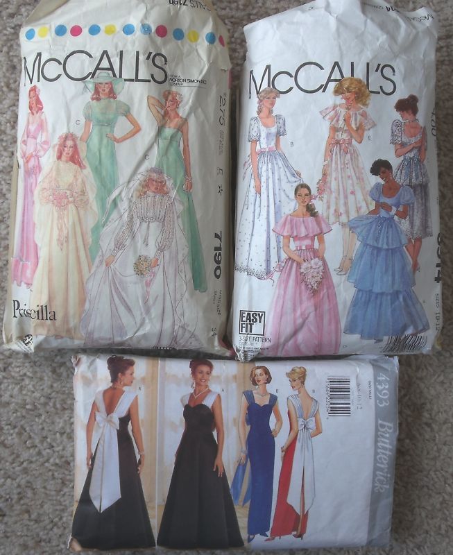 Cut Vintage Priscilla Wedding & Evening Gown Patterns  