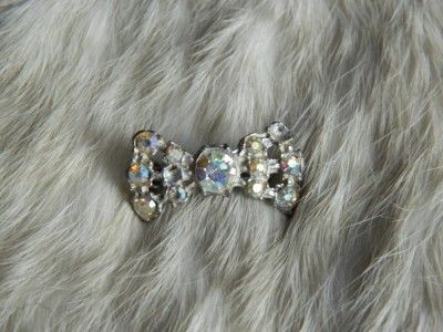 Circa 1940s AB Rhinestone Brooch Pin from an Estate Collection TLC 