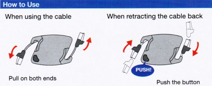   RJ45 Enhanced UTP Unshield Patch Ethernet Retractable Network Cable