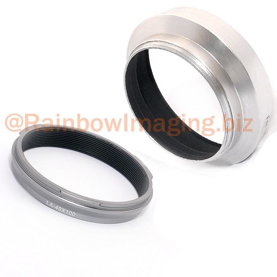 49mm Adapter Ring for FUJIFILM X100 as AR X100 + Hood  