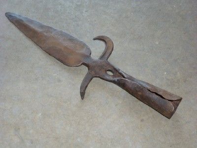 Original 18th American Revolutionary War Pike Head Spontoon Forged 