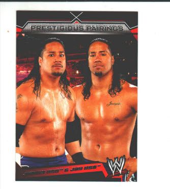 2011 Topps WWE Prestigious Pairings #PP8 Jimmy & Jey Uso  