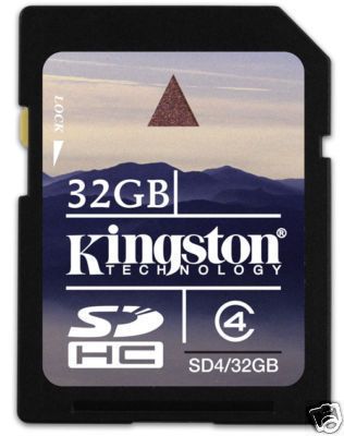 KINGSTON SD HC SDHC C4 32GB 32G 32 G GB FLASH MEMORY  