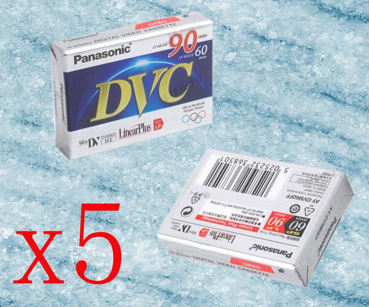 5x DV Tapes Tape Cassette for JVC Mini DV 60/90 Minutes  