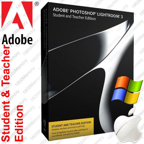 GENUINE Adobe Photoshop Lightroom 3 for Windows & Mac  