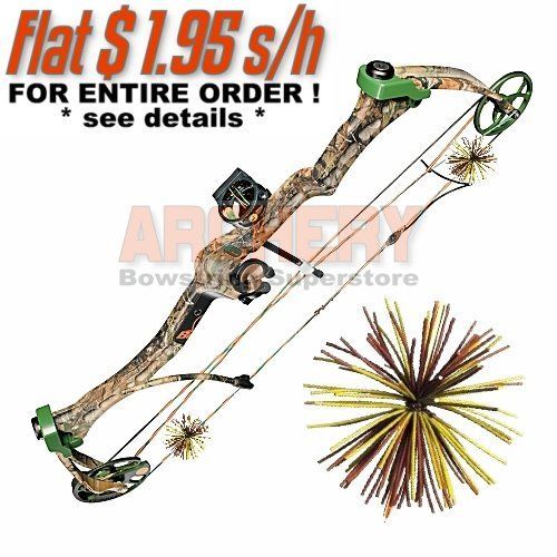 CAMO RUBBER WHISKER BOWSTRING SILENCERS Archery 4 PC  