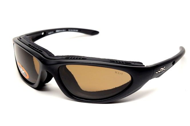 WILEY X BLINK 557 BLACK POLARIZED COPPER SUNGLASSES  