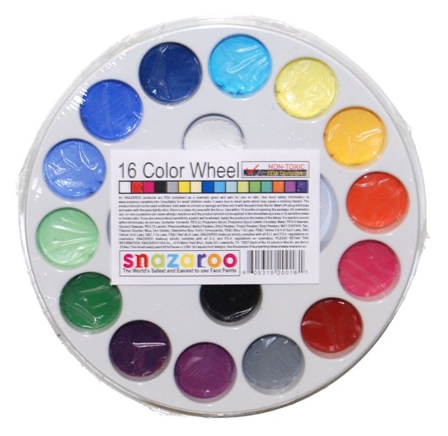 SNAZAROO 16 Color Wheel FACE PAINT PAINTING PALETTE Kid  