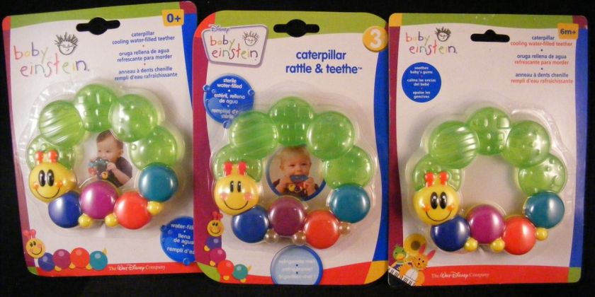 Disney Baby Einstein Caterpillar Rattle & Teether 0 3 6 074451307230 