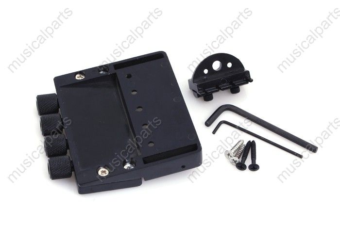 Black Headless Bass Electric Guitar Bridge Set  