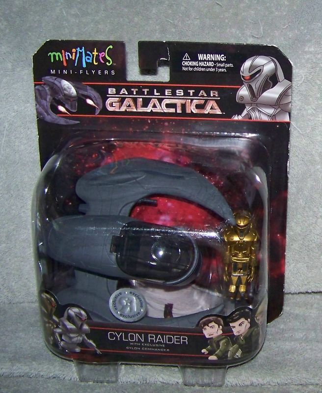 MINIMATES 2009 BATTLESTAR GALACTICA CYLON RAIDER SET TRU EXCLUSIVE 